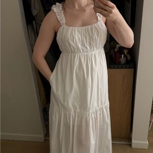 Abercrombie & Fitch White Maxi Dress
